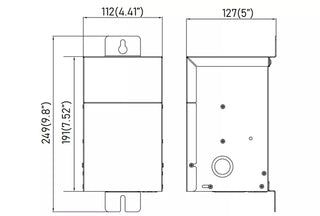 TF75 Low Voltage transformer Dimensions